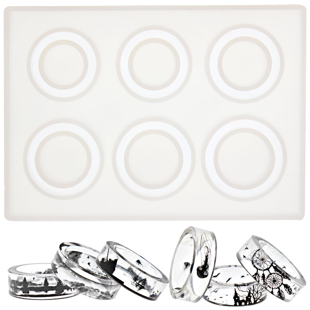 1pc Silicon Mold Set For Diy Resin Ring Making Including Flat, Faceted, And  Curved Shapes | SHEIN USA